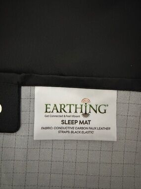 Earthing Black Sleep Mat - Conductive Carbon Faux Leather